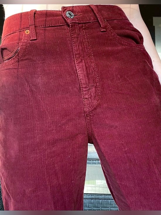 Re/Done Pants - Re/Done Deep Burgundy Corduroy Pants